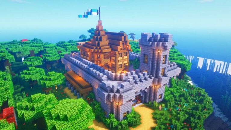 Top 15 Minecraft Castle Ideas Survival | With Tutorial - Games Symbol