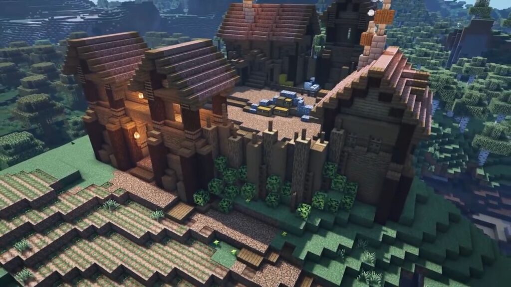 Wooden Minecraft Castle