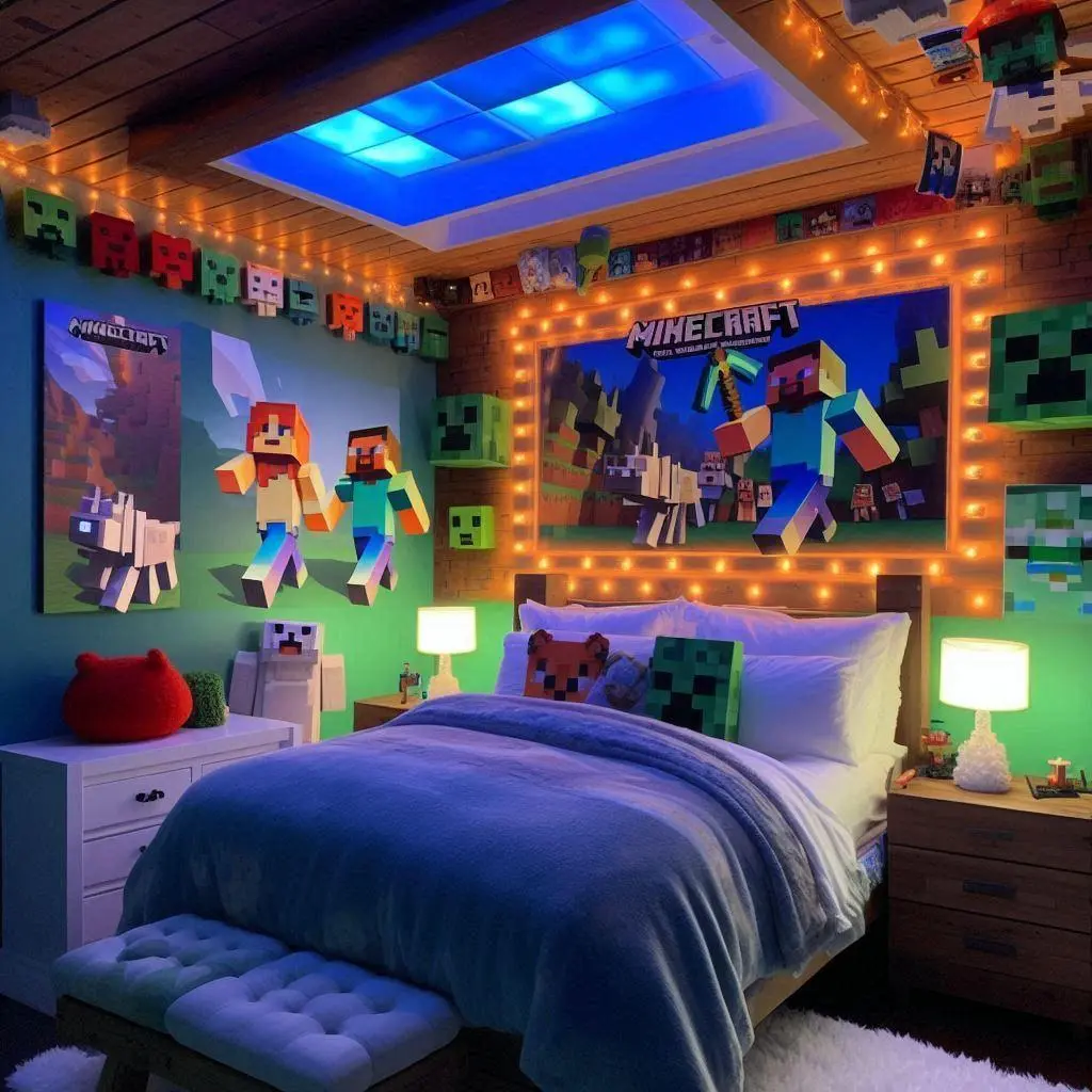 19 Minecraft Themed Bedroom Ideas - (Full Detailed Guide)