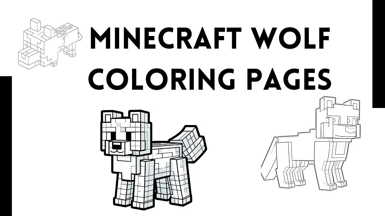 20 Minecraft Wolf Coloring Pages (Unique Designs)